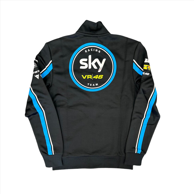 Team Sky Men's Fleece Black MotoGP Racing Fleece Jacket