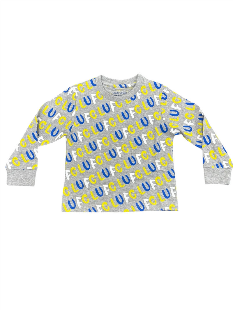 Leeds United Kid's Pyjamas Football LUFC Print Pjs