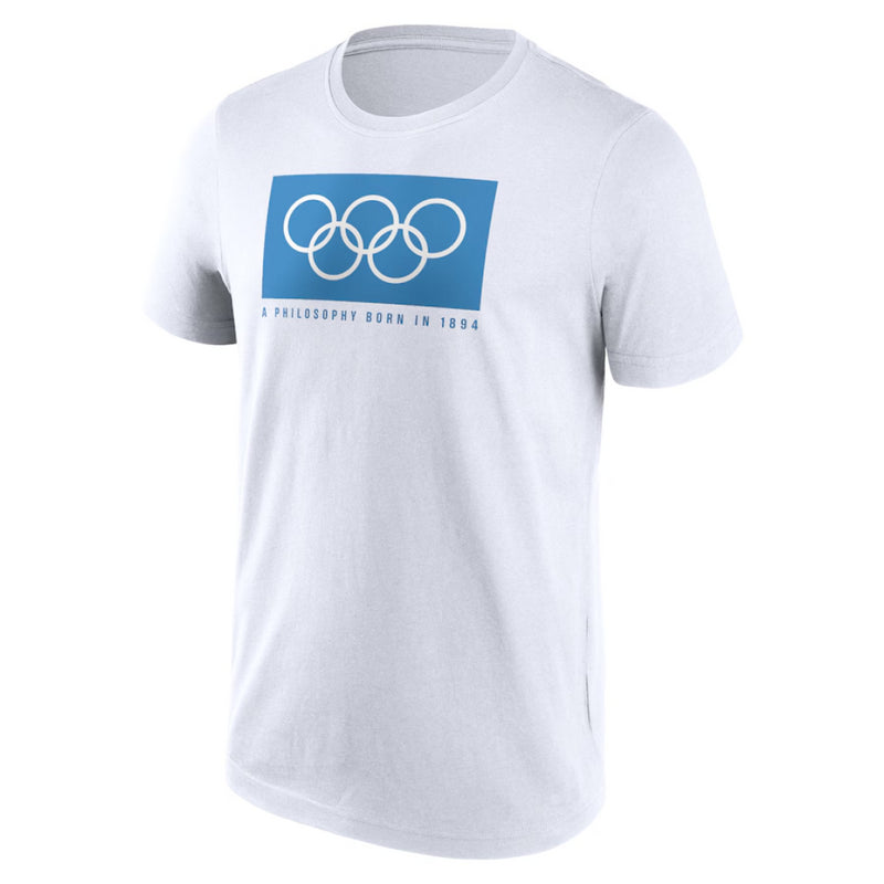 Paris Olympics Men's T-Shirt Philosophy Graphic White Top