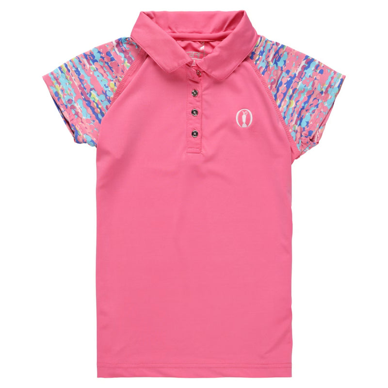 The Open Golf Polo Kid's Pink Garb Short Sleeve Polo Shirt