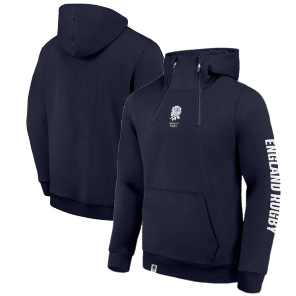 England Rugby Men's Hoodie Navy Iconic 1/4 Zip Hoodie