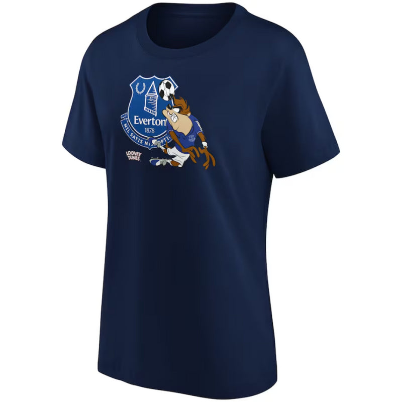 Everton Football Women's T-Shirt Looney Tunes Taz Graphic Top