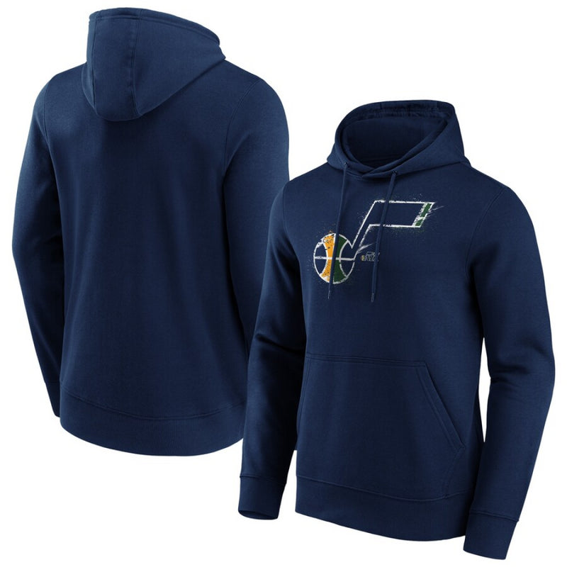 Utah Jazz Men's Hoodie NBA Navy Splatter Graphic Hoodie