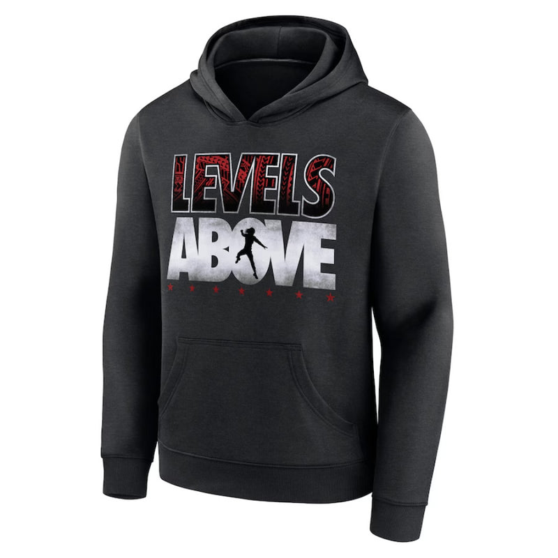 Roman Reigns Kid's Hoodie WWE Levels Above Black Hoodie