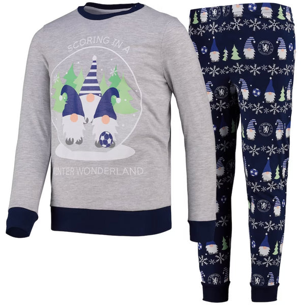 Chelsea Football Pyjama Set Winter Wonderland Grey