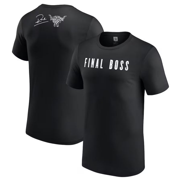 WWE Men's Graphic T-Shirt The Rock Final Black Top