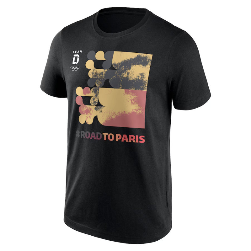 Team D Men's T-Shirt Olympics Road To Paris Circle Graphic Top