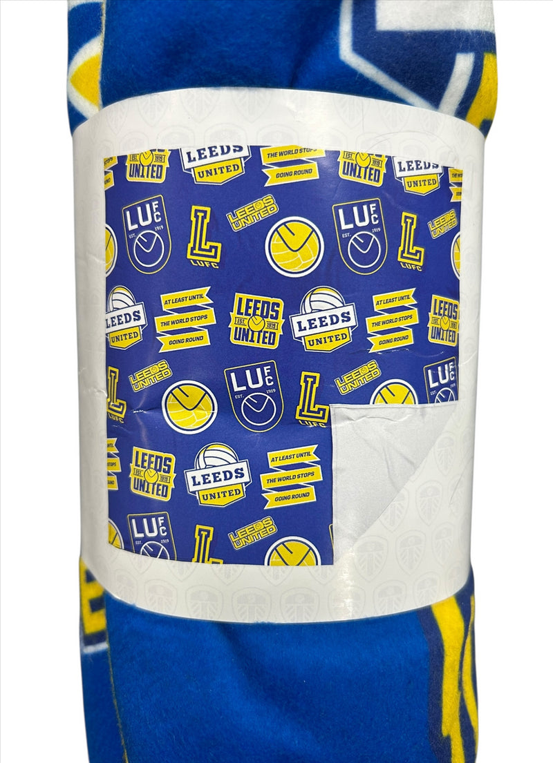 Leeds United Fleece Blanket Football Patch Blanket