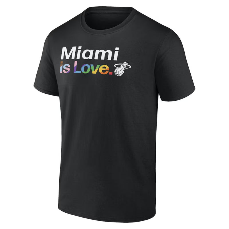 Miami Heat Men's T-Shirt NBA Black City Pride Graphic T-Shirt