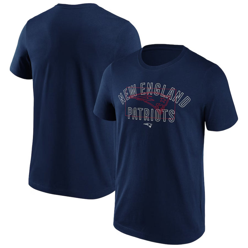 New England Patriots T-Shirt Men's NFL Exoskeleton Navy Top