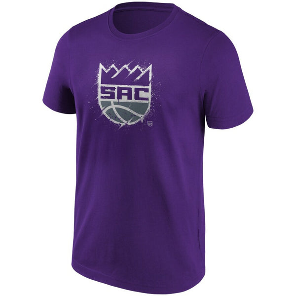 Sacramento Kings Men's T-Shirt NBA Splatter Logo Graphic Top
