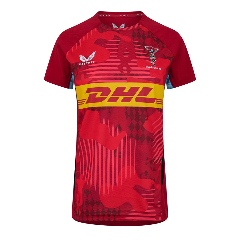 Harlequins Women's Rugby Jersey Castore Matchday Red Shirt