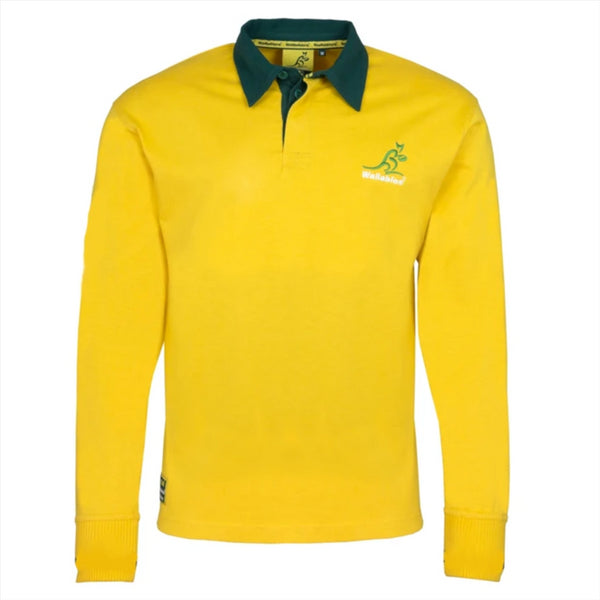 Wallabies Rugby Kid's Shirt Yellow Long Sleeve Top