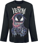 Venom Grin Men's T-Shirt Black Logo Long Sleeve Top