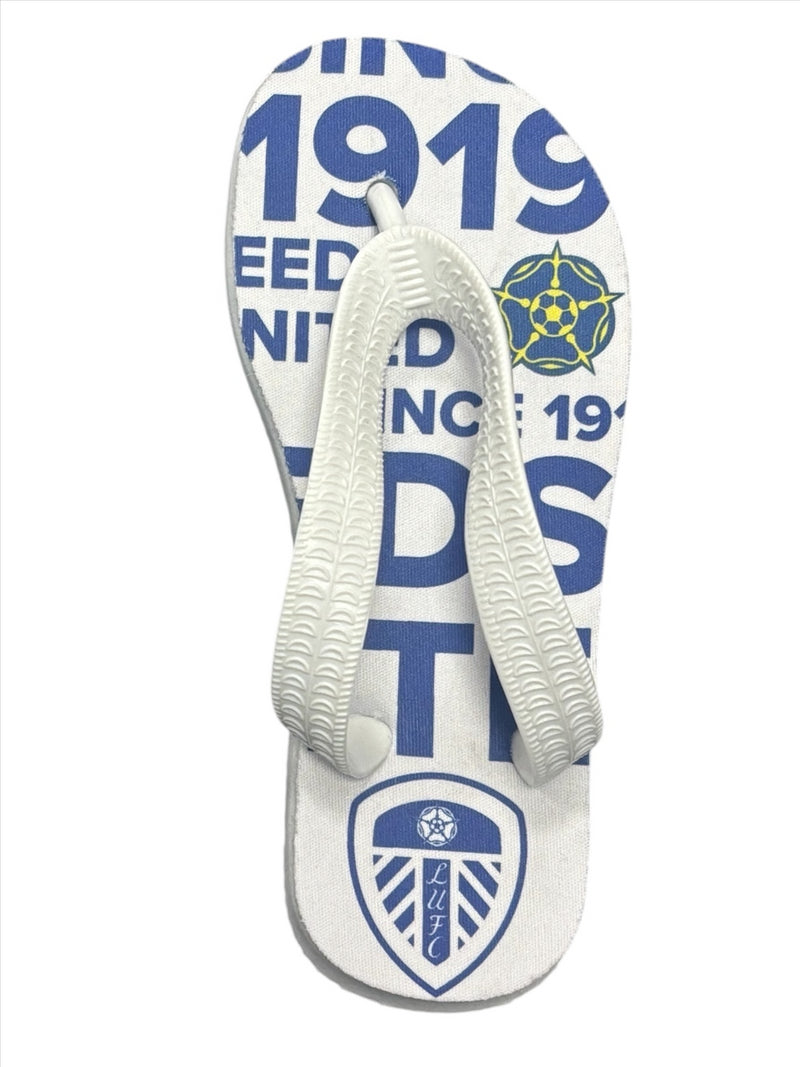 Leeds United Flip Flops Football Kid's LUFC Sandals