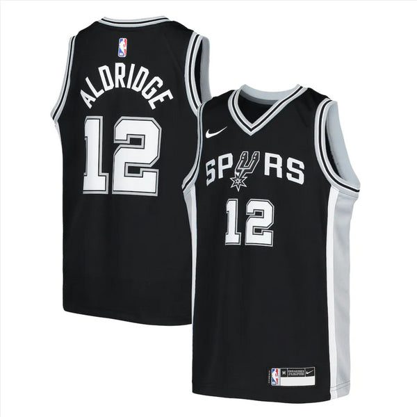 San Antonio Spurs Jersey Kid's NBA Nike Icon Top - Aldridge 12