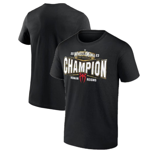 Roman Reigns WWE T-Shirt Men's Wrestlemania Hollywood Top