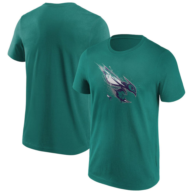 Charlotte Hornets Men's T-Shirt NBA Splatter Graphic T-Shirt