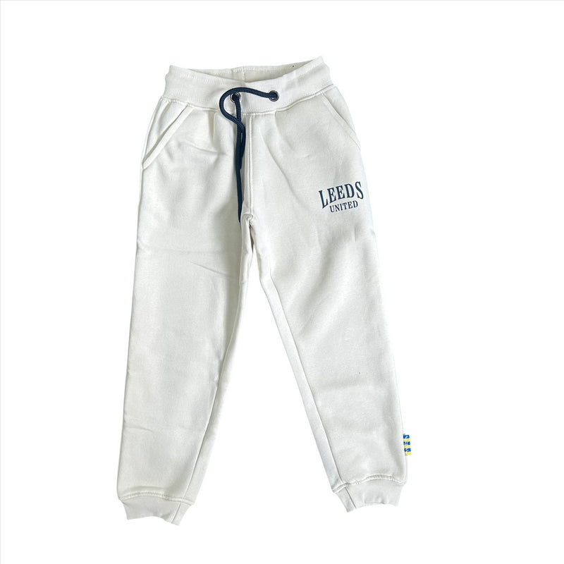 Leeds United Kid's Trousers Football White Jog Pants