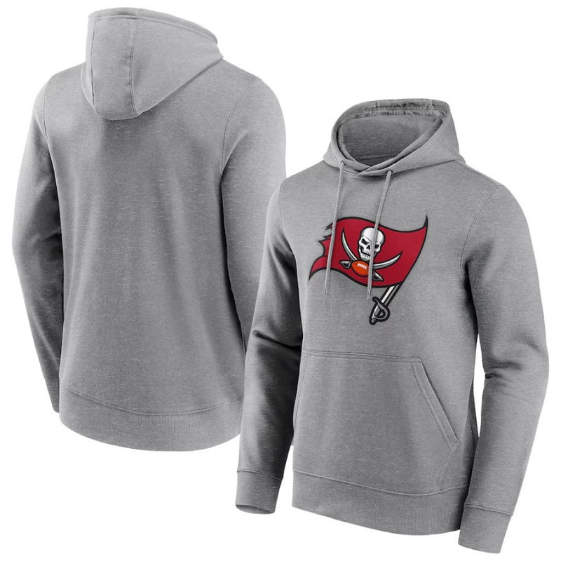 Tampa Bay Buccaneers Hoodie Men's NFL Grey Logo Hoodie