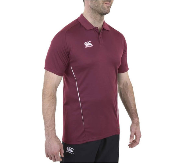 Canterbury Rugby Men's Polo Maroon Team Dry Polo Shirt