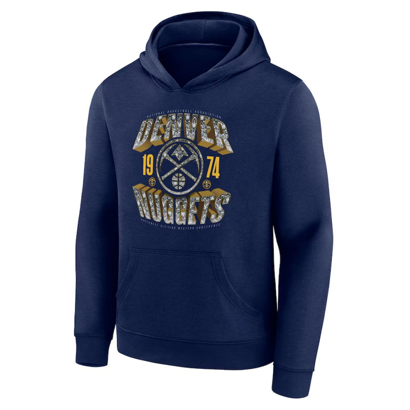 Denver Nuggets Kid's Hoodie NBA Quick Strides Navy Top