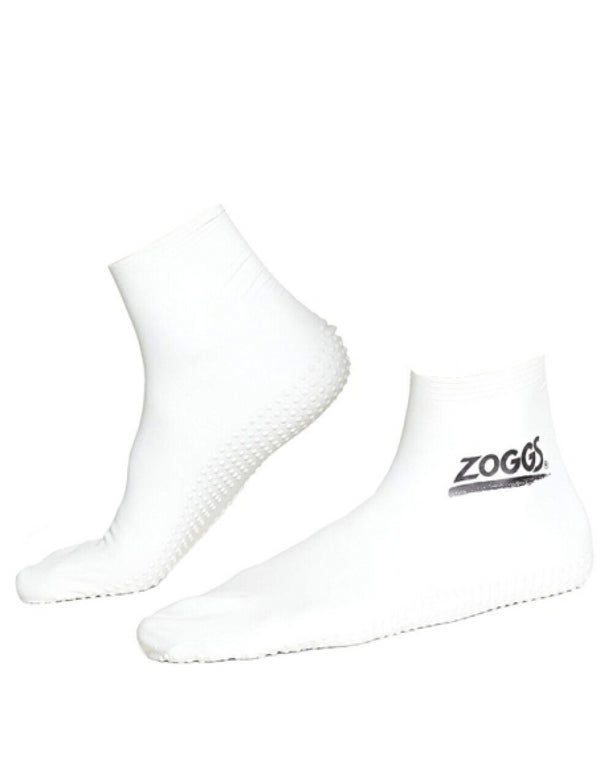 Zoggs Junior Pool Socks White Latex Pool Socks