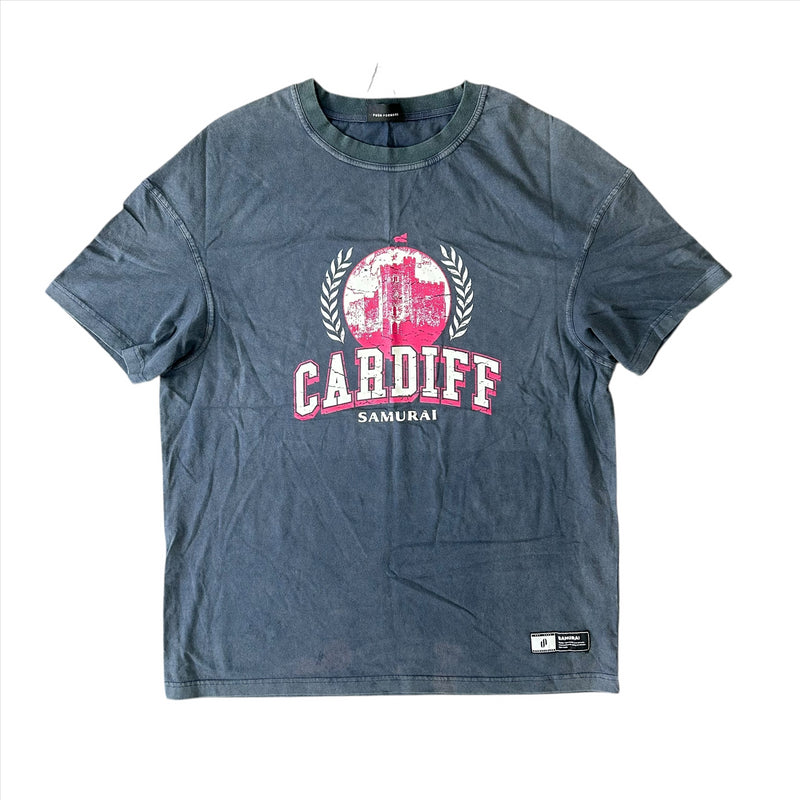 Samurai Cardiff University T-Shirt Men's Rugby Grey Top