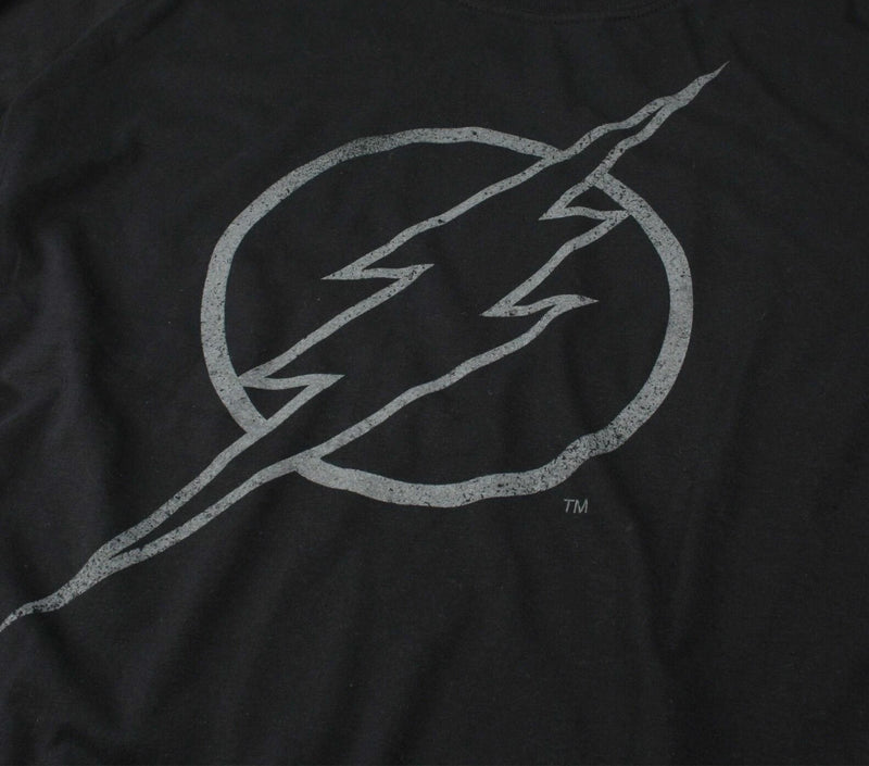 The Flash Men's T-Shirt DC Comics Line Logo Black Top