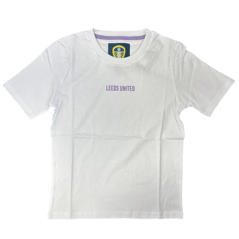 Leeds United T-Shirt Kid's White/Purple Football Top
