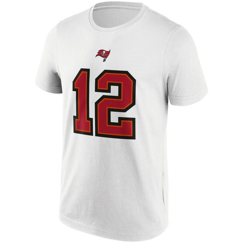 Tampa Bay Buccaneers T-Shirt Men's NFL Tom Brady 12 White Top