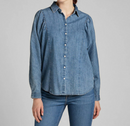 LEE Volume Sleeve Shirt Women's Denim Blue LS Shirt