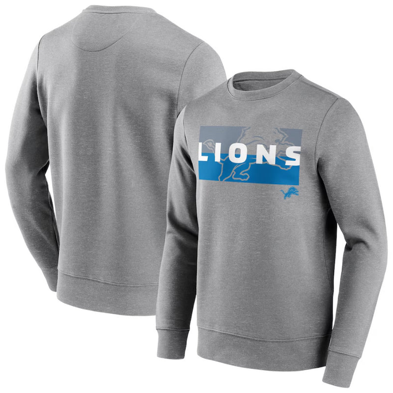 Detroit Lions Men's Sweatshirt NFL Square Off Crew Sweatshirt