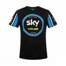 VR46 Sky Black T-Shirt Men's MotoGP Logo Top