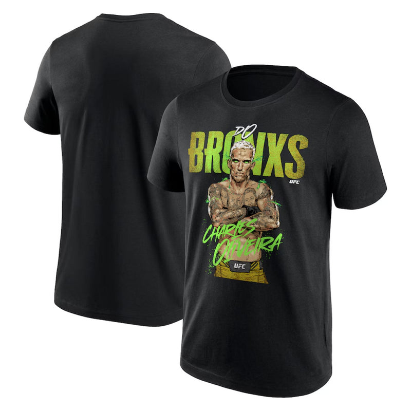 UFC Charles Oliveira T-Shirt Men's Do Bronxs Black Top