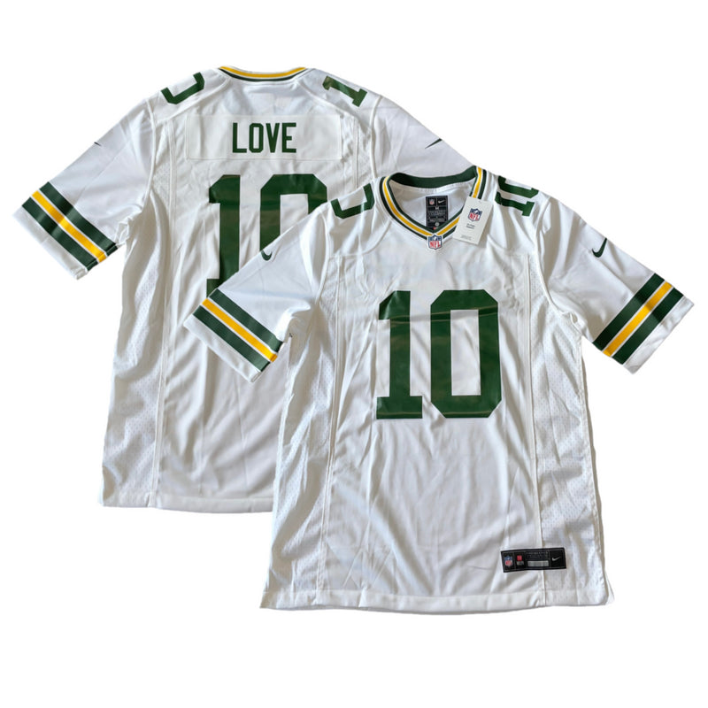 Green Bay Packers Jersey Men's Nike NFL Road Top - Love 10