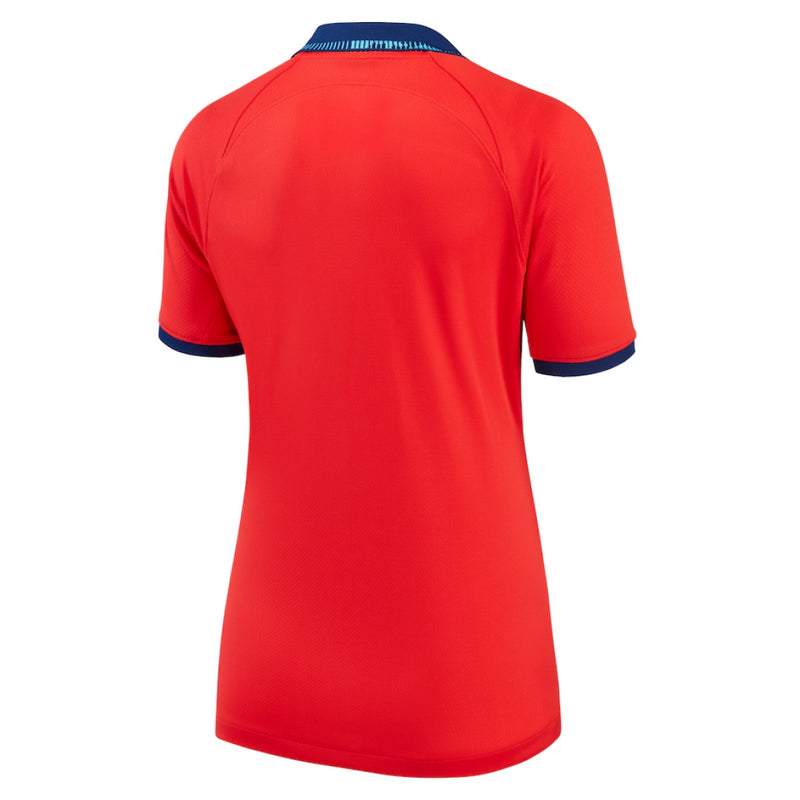 England Women's Nike Shirt Football 22/23 Away Red Top