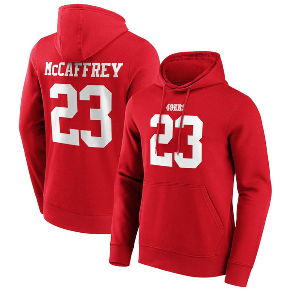 San Francisco 49ers Hoodie Men's NFL Red McCaffrey 23 Hoodie