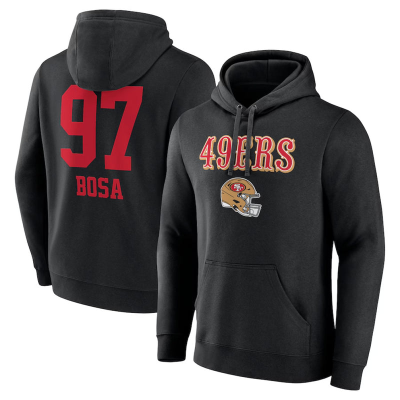 San Francisco 49ers Hoodie NFL Men's Bosa 97 Wordmark Hoodie