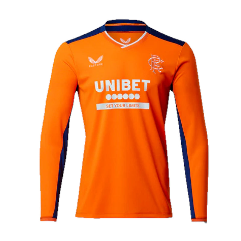 Rangers Men's Football Shirt Castore 3rd Orange LS Top