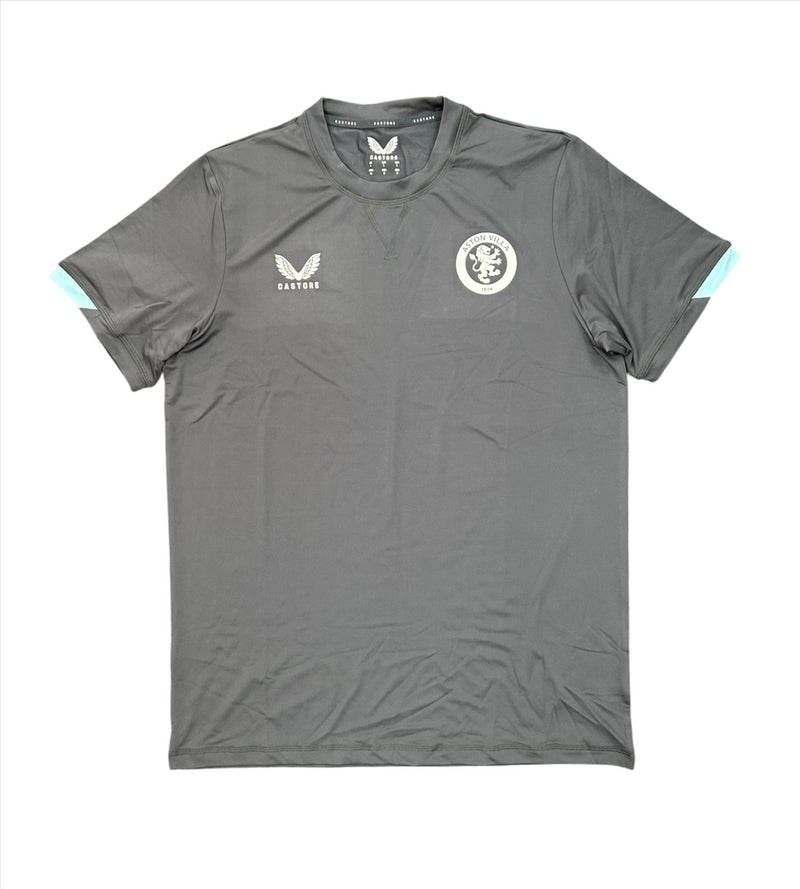 Aston Villa Football T-Shirt Men's Castore Coaches Travel Top