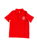 Rangers Football Kid's Polo Top Castore Heritage Pique SS Polo