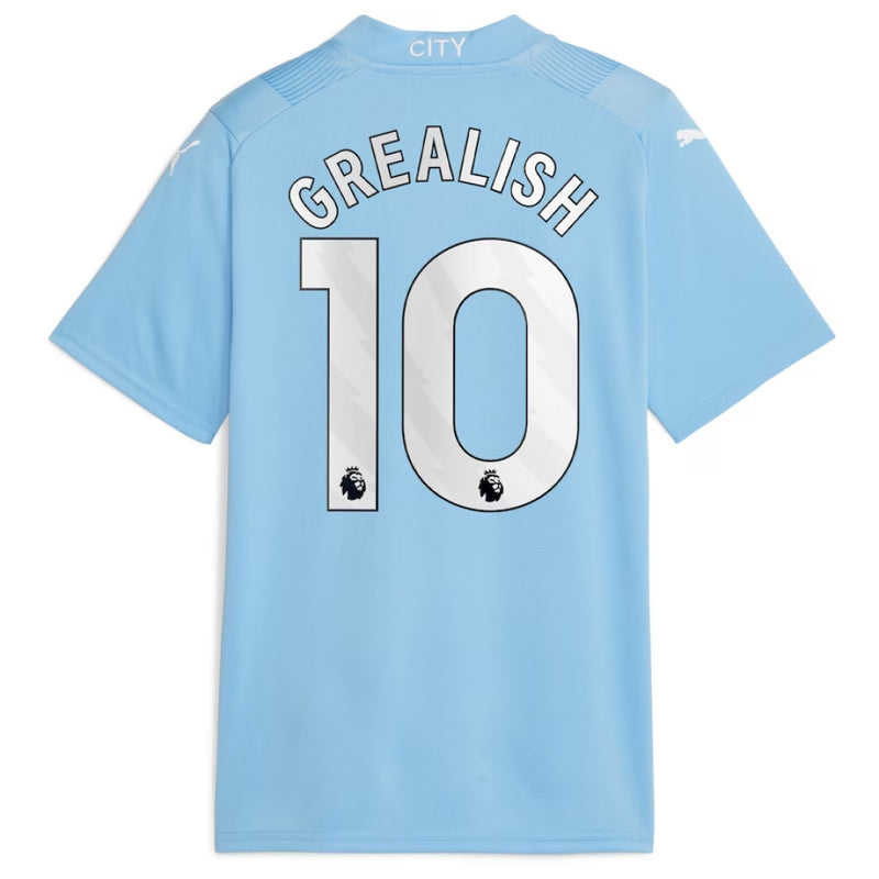 Manchester City Kid's Shirt Puma Football Home Top - Grealish 10