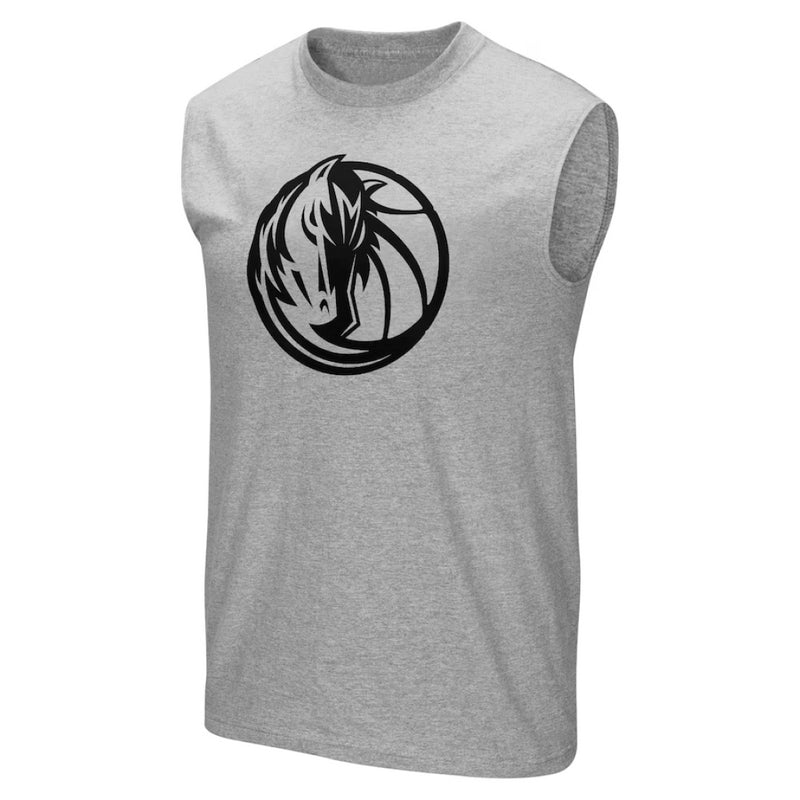 Dallas Mavericks NBA Vest Men's Mono Logo Grey Tank Top