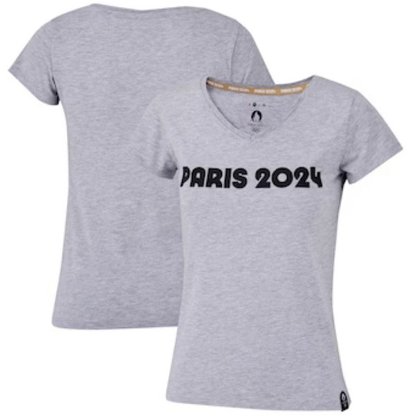Paris Olympics Women's T-Shirt Wordmark Grey Top