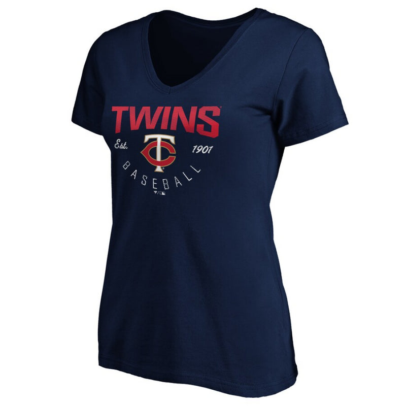 Minnesota Twins Women's T-Shirt MLB Live For It V-Neck Top