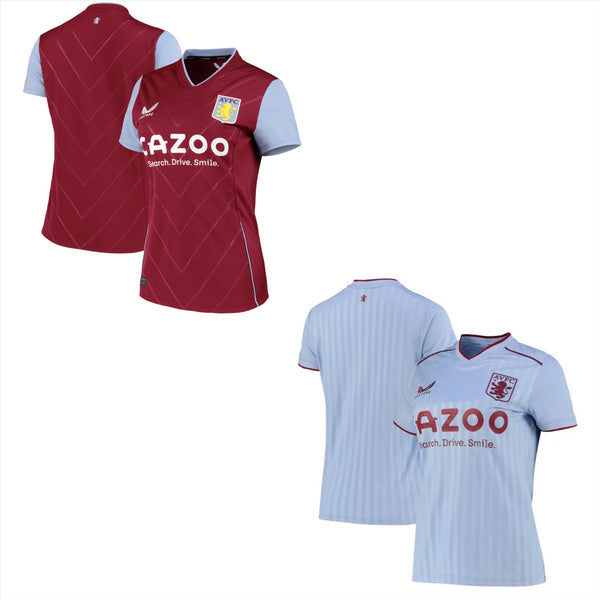 Aston Villa Football Shirt Women's Castore Jersey Top