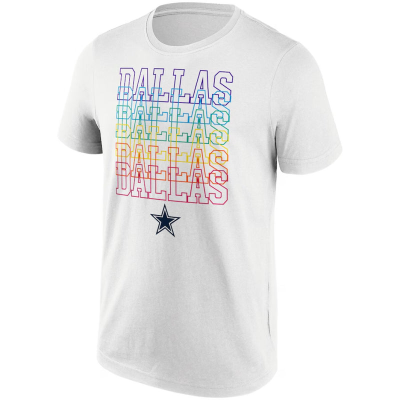 Dallas Cowboys NFL T-Shirt Men's Pride Graphic White Top