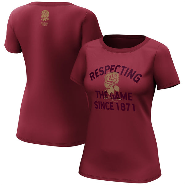 England Rugby Women's T-Shirt Fanatics Iconic Respecting Top