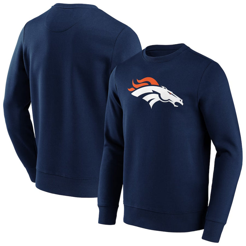 Denver Broncos Men's Sweatshirt NFL Navy Logo Sweatshirt